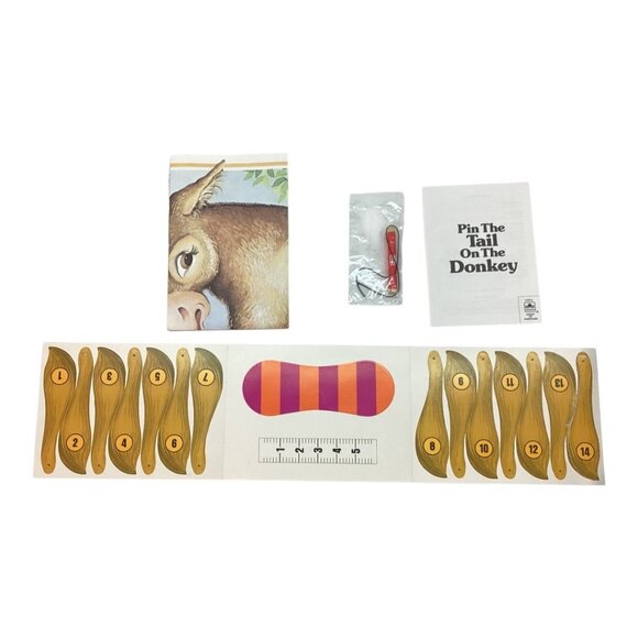 Vintage 1981 Pin The Tail On The Donkey Ages 4 To 9 / 2-14 Players -Complete- - Picture 4 of 7